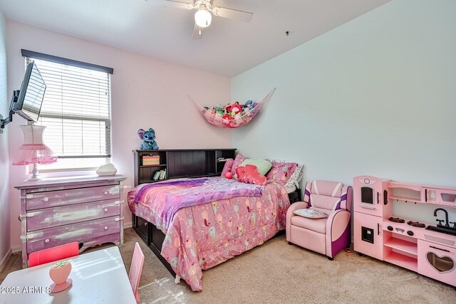 19946 W Glenrosa Ave, Litchfield Park, AZ 85340 - bedroom with carpet floors and a ceiling fan