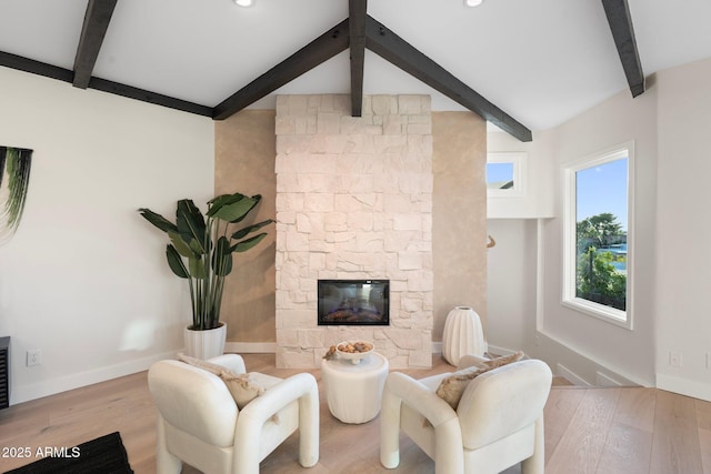 908 W Pershing Ave, Phoenix, AZ 85029 - living room with a fireplace and wood finished floors