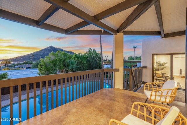 908 W Pershing Ave, Phoenix, AZ 85029 - balcony featuring view of pool and a mountain view
