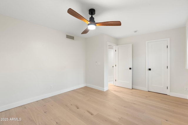 908 W Pershing Ave, Phoenix, AZ 85029 - unfurnished bedroom featuring light wood-type flooring and ceiling fan