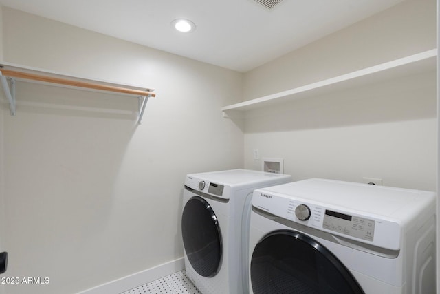 908 W Pershing Ave, Phoenix, AZ 85029 - washroom with independent washer and dryer and recessed lighting