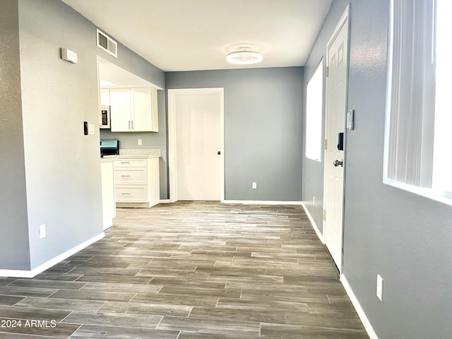 interior space with wood-type flooring