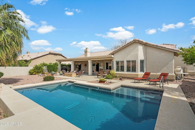 15225 E Golden Eagle Blvd, Fountain Hills, AZ 85268 - view of pool with a patio and a fenced in pool