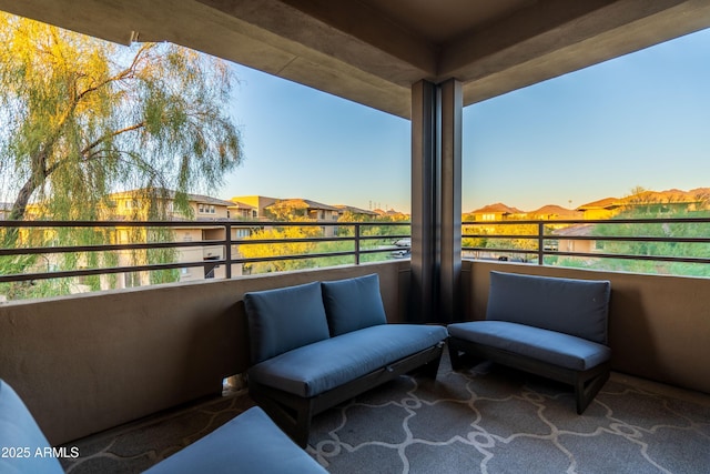 balcony with a residential view