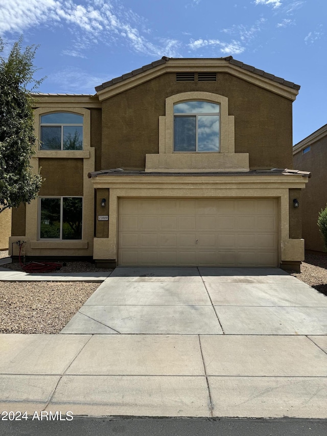 view of front of house featuring a garage