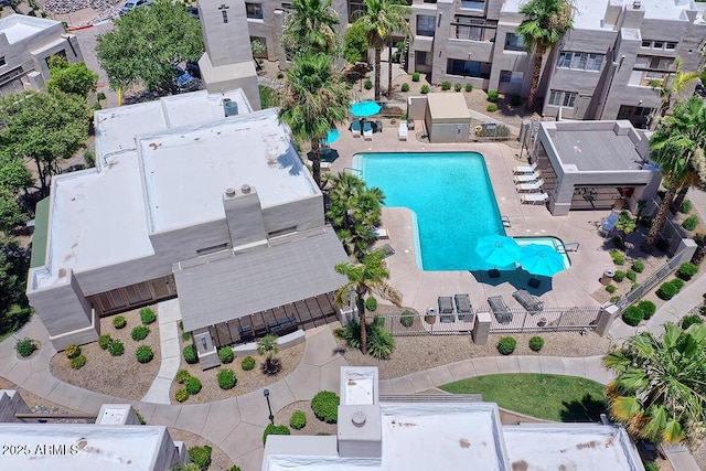11333 N 92nd St Unit 1118, Scottsdale, AZ 85260 - drone / aerial view of a pool
