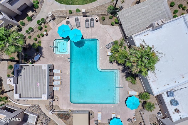 11333 N 92nd St Unit 1118, Scottsdale, AZ 85260 - drone / aerial view of a pool