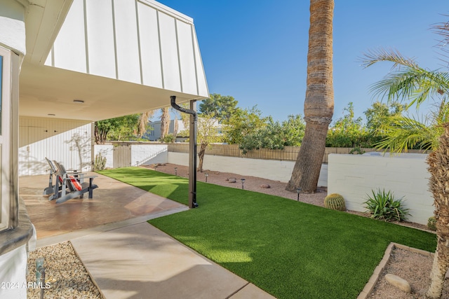 view of yard with a patio