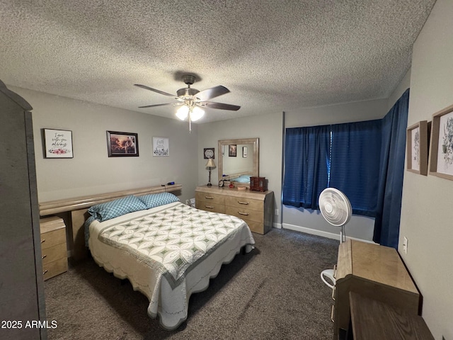 8520 W Palm Ln Unit 1054, Phoenix, AZ 85037 - bedroom featuring carpet floors, ceiling fan, and a textured ceiling