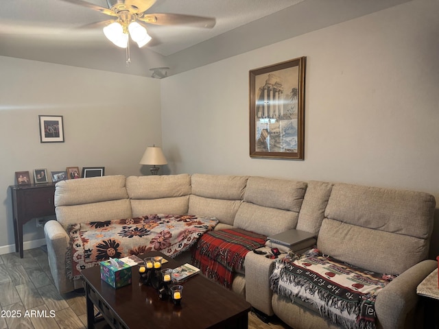 8520 W Palm Ln Unit 1054, Phoenix, AZ 85037 - living area with ceiling fan and baseboards