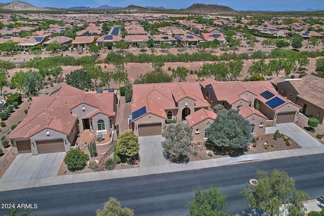 aerial view featuring a mountain view