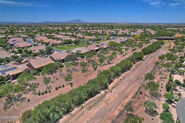 aerial view featuring a mountain view