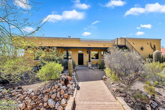 southwest-style home with stucco siding
