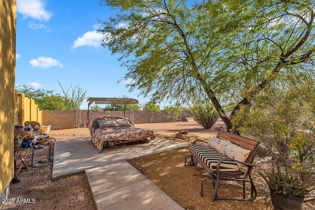 view of patio / terrace featuring a fenced backyard