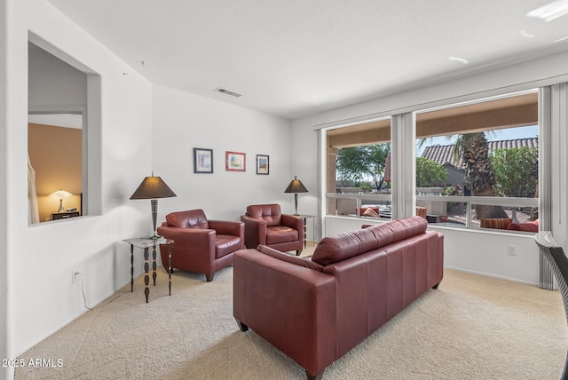 view of carpeted living room