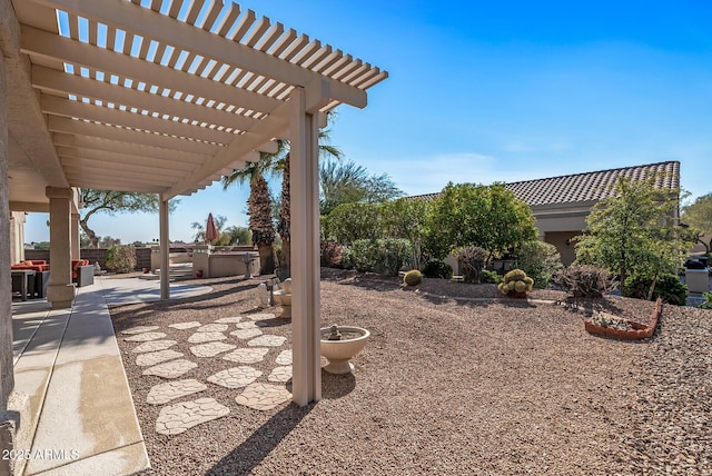 view of patio with a pergola