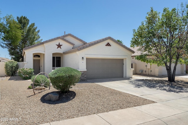 2641 E Brooks St, Gilbert, AZ 85296 - single story home with concrete driveway, a tiled roof, stucco siding, and a garage