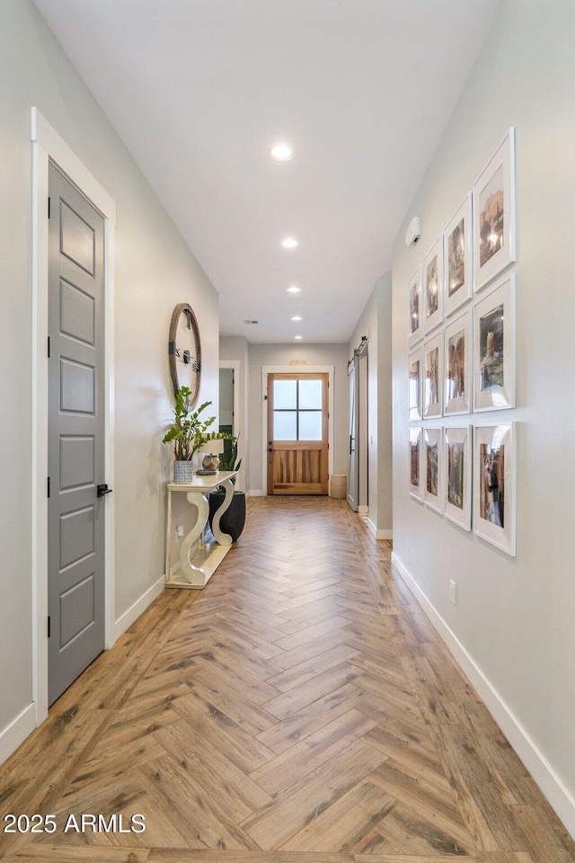 4132 N 42nd St, Phoenix, AZ 85018 - hall with baseboards and recessed lighting