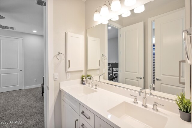 24314 N 21st Pl, Phoenix, AZ 85024 - full bath with recessed lighting, double vanity, and baseboards