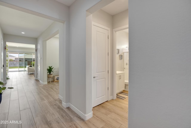 24314 N 21st Pl, Phoenix, AZ 85024 - corridor featuring light wood finished floors, baseboards, and recessed lighting