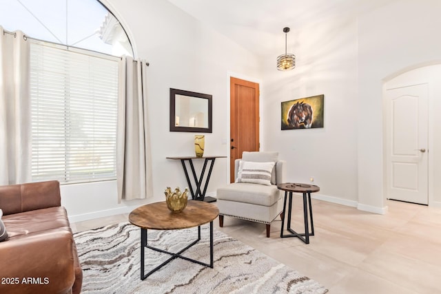 sitting room with baseboards