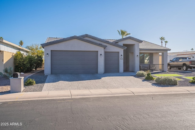 view of front of house featuring a garage