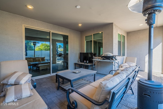 view of patio / terrace featuring an outdoor living space