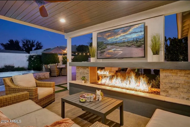 view of patio with an outdoor hangout area