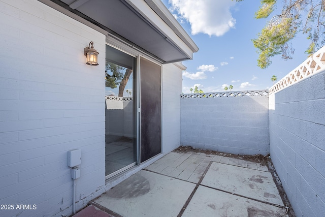 view of patio / terrace featuring a fenced backyard