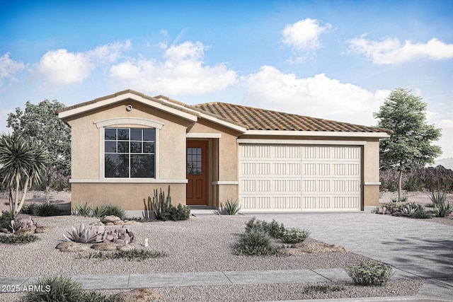 view of front of house featuring a garage