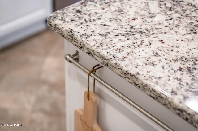 interior details featuring light stone counters