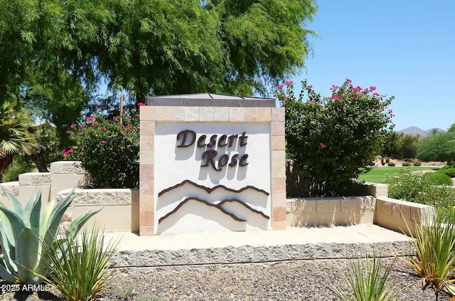 view of community sign