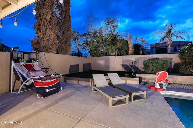 view of patio / terrace with fence