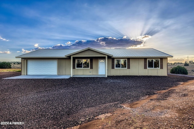 ranch-style house with a garage