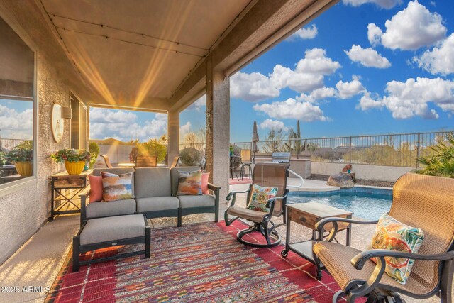 13102 S 177th Dr, Goodyear, AZ 85338 - view of patio / terrace with a fenced in pool