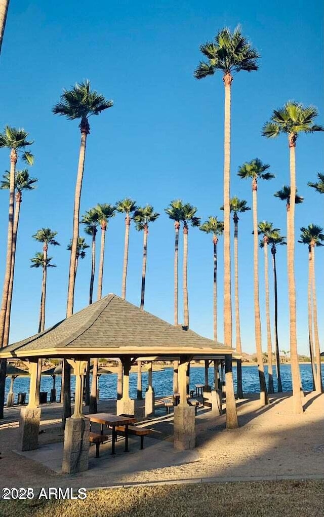 13102 S 177th Dr, Goodyear, AZ 85338 - surrounding community with a gazebo and a water view