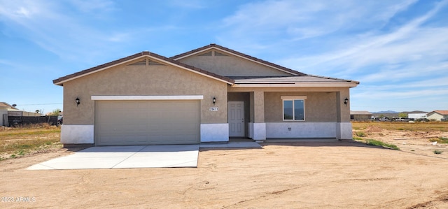 view of front facade with a garage