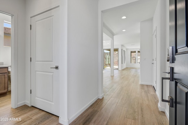 4053 Desert Moon Dr, Wickenburg, AZ 85390 - hall featuring light wood finished floors and recessed lighting