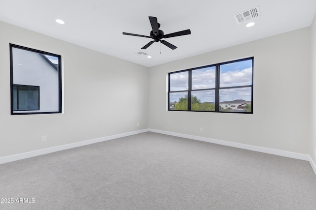 26619 S 169th Pl, Queen Creek, AZ 85142 - empty room with carpet floors, baseboards, recessed lighting, and ceiling fan
