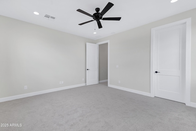 26619 S 169th Pl, Queen Creek, AZ 85142 - unfurnished bedroom with carpet floors, recessed lighting, baseboards, and ceiling fan