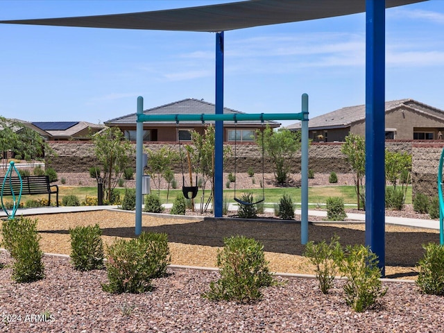 view of jungle gym