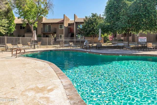 view of pool with a patio