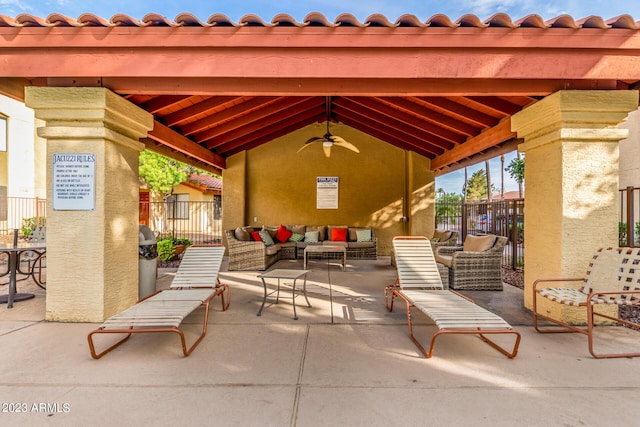 7008 E Gold Dust Ave Unit 236, Scottsdale, AZ 85253 - view of patio with outdoor lounge area