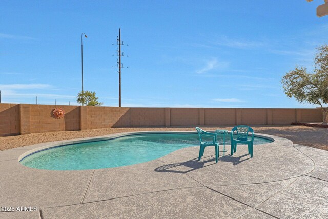 6993 S Sharon Ct, Chandler, AZ 85249 - view of pool with a fenced in pool, a patio area, and a fenced backyard