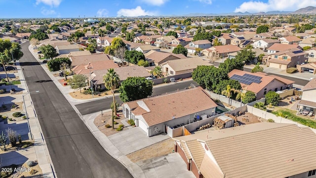 aerial view featuring a mountain view