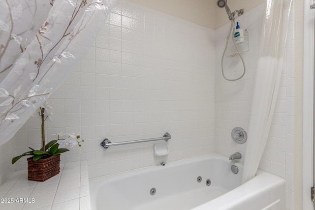 bathroom featuring shower / bath combination with curtain