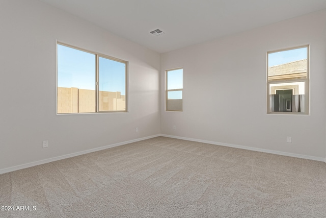 empty room featuring carpet flooring and a healthy amount of sunlight