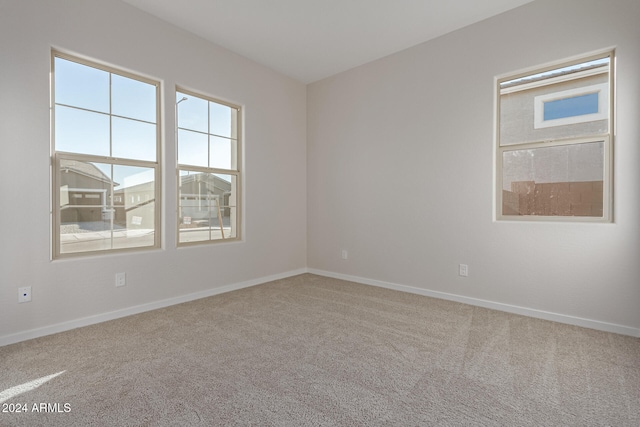 view of carpeted spare room