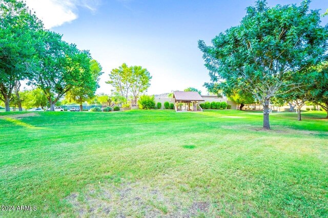 view of yard featuring a gazebo