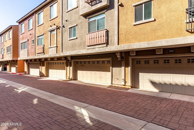 exterior space with an attached garage